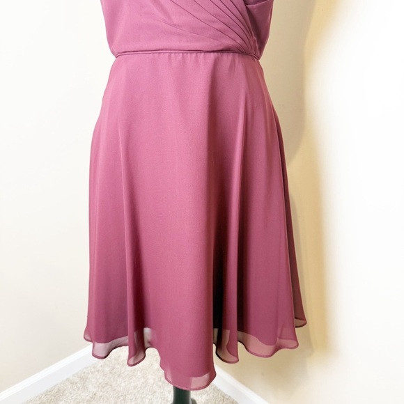 Alfred Angelo Bridesmaid wine color  Gown size 8 - Picture 4 of 11